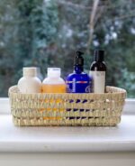 Woven Palm Fiber Sneakers | Handmade Storage Basket | 32x24x10 cm