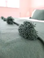 Handwoven Moroccan PomPom Blanket – 100% Cotton Throw for Cozy & Stylish Decor
