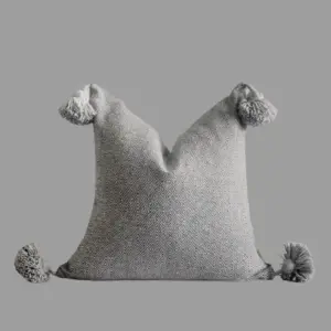 Pom Pom Cushion Cover - Authentic Moroccan Element 🏡