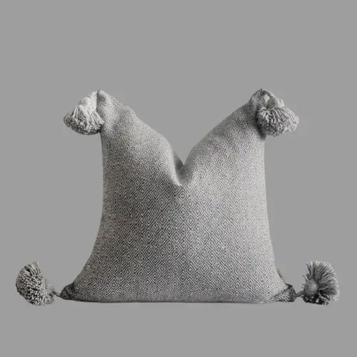 Pom Pom Cushion Cover - Authentic Moroccan Element 🏡