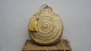 French Basket || Straw Bag Moroccan Basket with Sequins