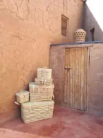 GRANDE MALLE PALMIER & CUIR - Artisanat Marocain