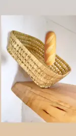 Handwoven Basketball Bread & Fruit Basket – Rustic Kitchen & Dining Decor