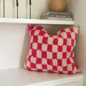 🌸 Fabulous Moroccan Plaid Beni Ourain Pillow - Wool