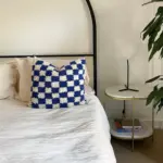 🔷 Beni Ourain Plaid Cushion Color: Cobalt 🔷