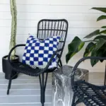 🔷 Beni Ourain Plaid Cushion Color: Cobalt 🔷