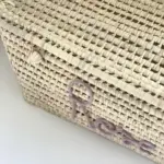 Custom Moroccan Chest – Handwoven Palm Leaf Storage Trunk with Personalized Name