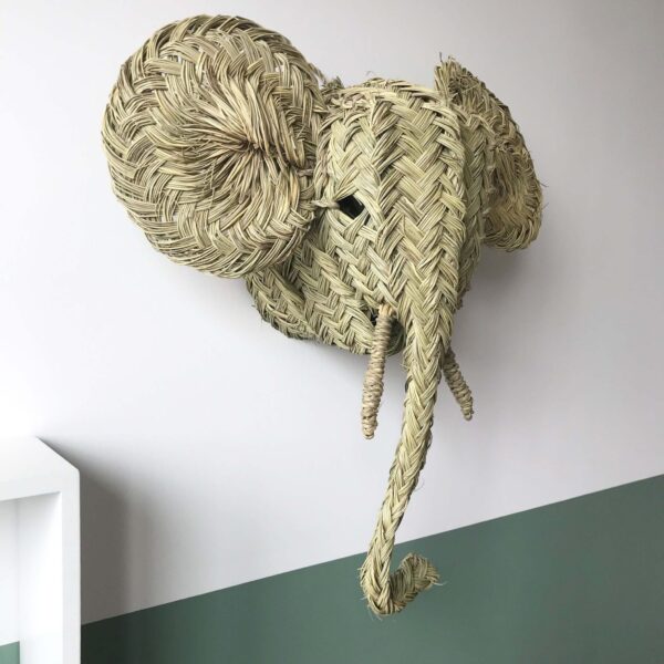 Trophée Animalier Décoratif en Fibres Naturelles | Chambre d’Enfant