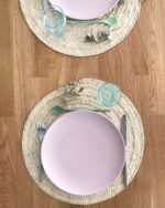 Round wicker placemat