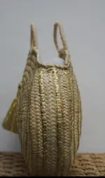 French Basket || Straw Bag Moroccan Basket with Sequins
