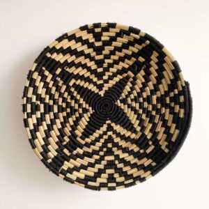 Handwoven Wall Decor – Berber Wicker Basket Art (45 cm)