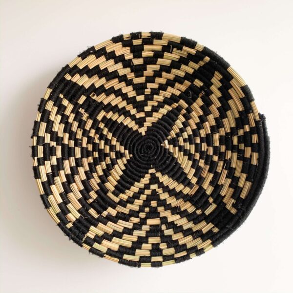 Handwoven Wall Decor – Berber Wicker Basket Art (45 cm)