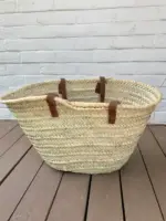 Handwoven Wicker Basket with Long Handles – Versatile Tote & Storage