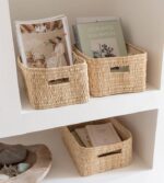 Handwoven Reed Storage Box with Handles – 3 Sizes | Moroccan Organizer