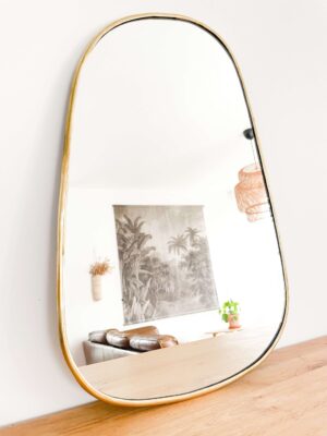 Asymmetrical Brass Mirror | Handmade Moroccan Wall Mirror | 3 Sizes Available