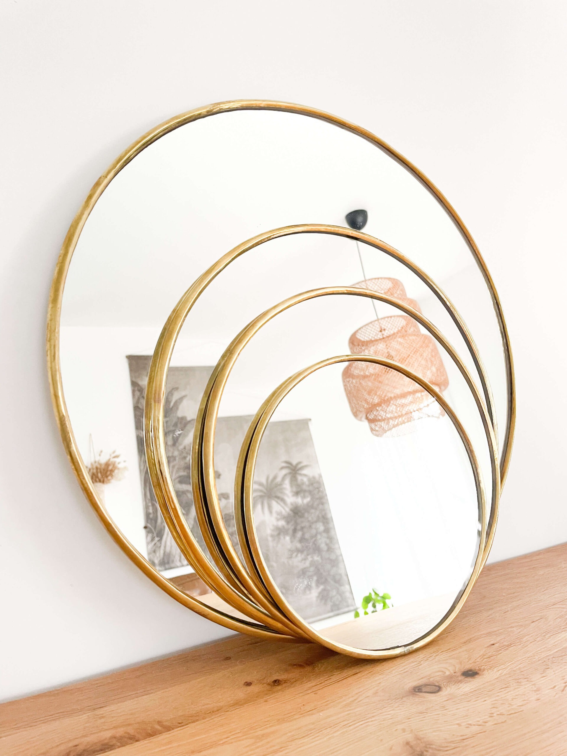 Handmade Round Brass Mirror | Moroccan Wall Mirror | 4 Sizes Available