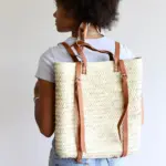 Straw & Leather French Market Backpack – Handwoven