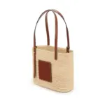 Compact Leather Tote Bag with Adjustable Calfskin Handles