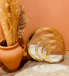 Round Brass Mirror – Wall-Mounted Decorative Mirror in 3 Sizes (S, M, L)
