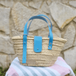 Small Personalized Palm Basket – Cala Model with Flap Closur