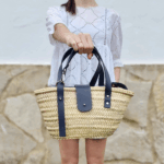 Small Personalized Palm Basket – Cala Model with Flap Closur