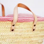 Handwoven Moroccan Palm Picnic Basket – Large Eco-Friendly