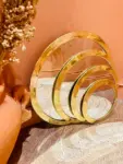 Round Brass Mirror – Wall-Mounted Decorative Mirror in 3 Sizes (S, M, L)