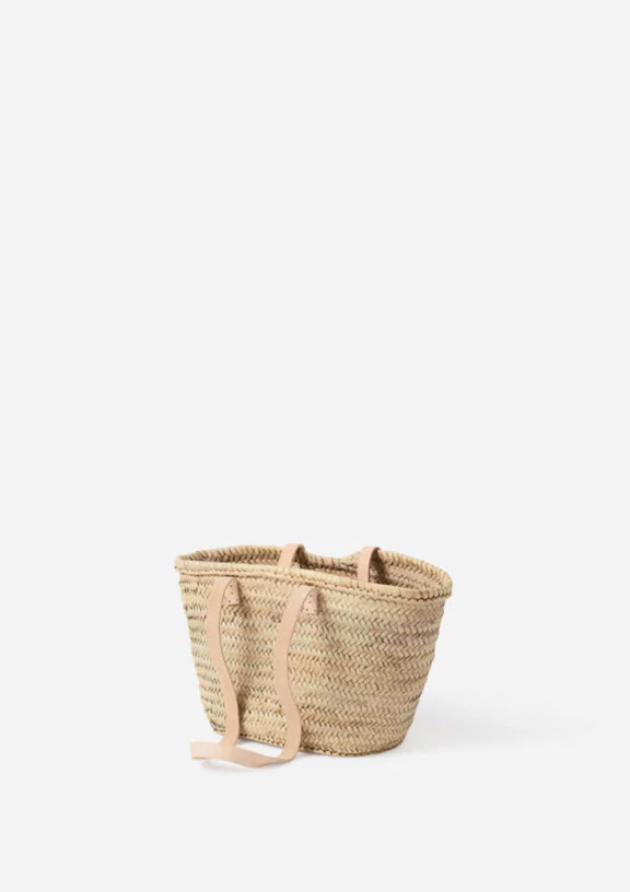 Natural Handwoven Palm Leaf Basket – Sustainable Market