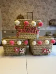 Handwoven Storage Basket – Natural Organizer For Home