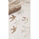 Handcrafted Twisted Brass Swallow Wall Decor – 3 Sizes