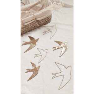 Handcrafted Twisted Brass Swallow Wall Decor – 3 Sizes