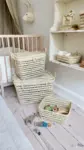 Handwoven Palm Leaf Storage Trunk –Natural Decorative Basket