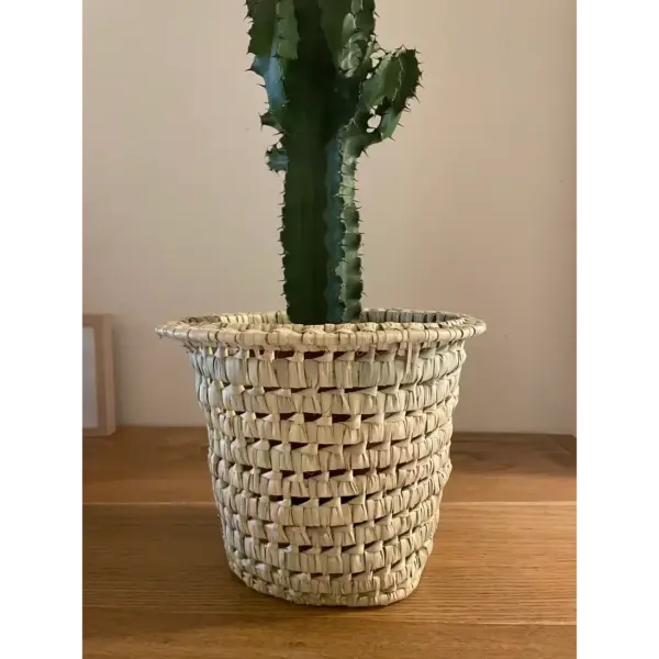 Handwoven Doum Basket – Natural Moroccan Storage Basket