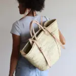 Large French Market Backpack – Handwoven Palm Backpack