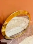 Round Brass Mirror – Wall-Mounted Decorative Mirror in 3 Sizes (S, M, L)