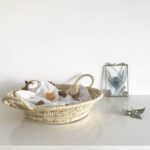 Flat Palm Leaf Basket – Handwoven Moroccan Decor Tray