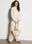 Handwoven Doum Palm Basket – Gold Leather & Natural Palm Tote (26×40×14 cm)