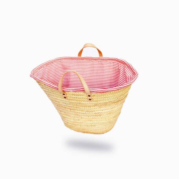 Handwoven Moroccan Palm Picnic Basket – Large Eco-Friendly