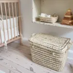 Handwoven Palm Leaf Storage Trunk –Natural Decorative Basket
