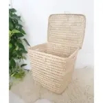 Trunk Down, Large Palm Leaf Trunk, Basket