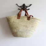 Large French Market Basket – Handwoven Palm Tote Bag