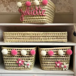 Handwoven Storage Basket – Natural Organizer For Home