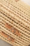 Large Handmade Bicycle Basket – Woven Palm with Leather Stra