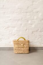 Small Handmade Bicycle Basket – Woven Palm Leaf Bike Bag