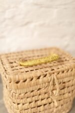 Small Handmade Bicycle Basket – Woven Palm Leaf Bike Bag