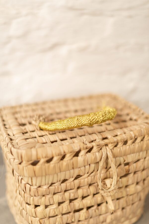 Small Handmade Bicycle Basket – Woven Palm Leaf Bike Bag
