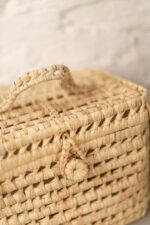 Small Handmade Bicycle Basket – Woven Palm Leaf Bike Bag