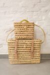 Small Handmade Bicycle Basket – Woven Palm Leaf Bike Bag