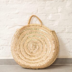 Capri Bag – Handmade Woven Palm Leaf Basket, 40x40 cm