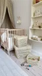 Handwoven Palm Leaf Storage Trunk –Natural Decorative Basket